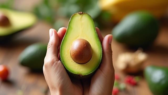 Thumbnail for 'Mindful Eating Masterclass' workshop showing a hand holding a vibrant green avocado